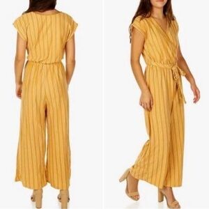 COPY - Caution to the Wind Sleeveless Striped V-neck Belted Wide Leg Jumpsuit